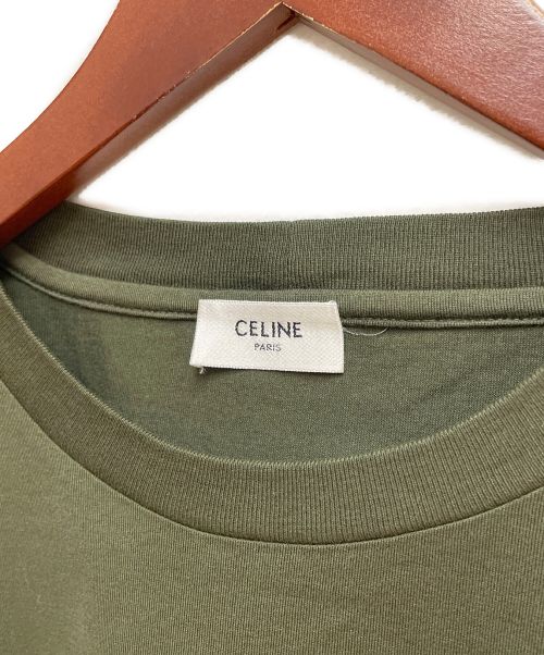 CELINE（セリーヌ）CELINE (セリーヌ) ルーズ Tシャツ オリーブ サイズ:XLの古着・服飾アイテム