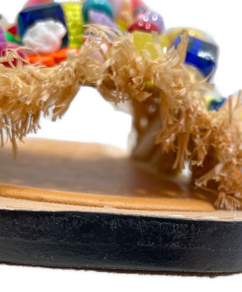 LOEWE（ロエベ）LOEWE (ロエベ) BEADED RAFFIA MULE ベージュ サイズ:40の古着・服飾アイテム