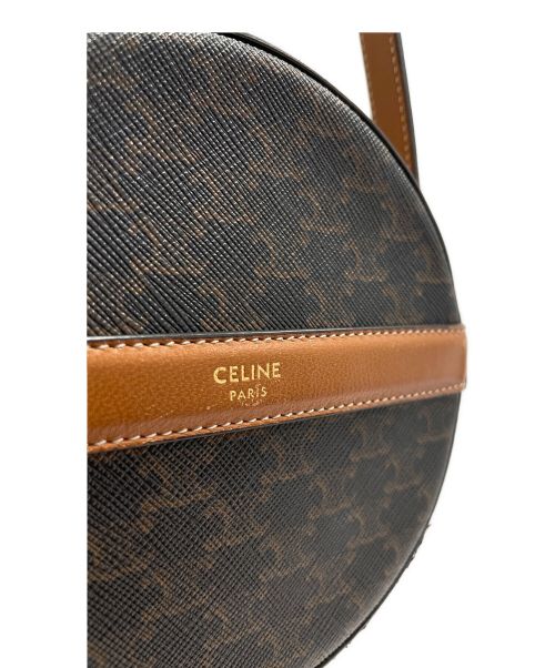 CELINE（セリーヌ）CELINE (セリーヌ) ストラップ付きラウンドパース ブラウン サイズ:ｰの古着・服飾アイテム