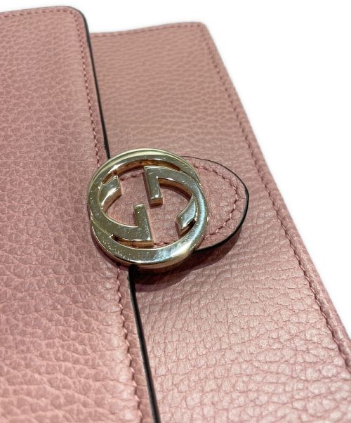 GUCCI（グッチ）GUCCI (グッチ) インターロッキングGチェーンウォレット ピンク サイズ:-の古着・服飾アイテム