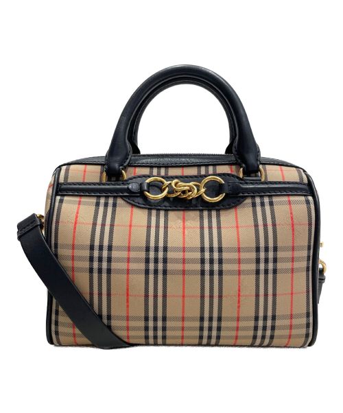 BURBERRY（バーバリー）BURBERRY (バーバリー) 2WAYボーリングバッグ ベージュの古着・服飾アイテム