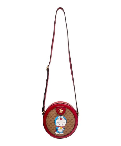GUCCI（グッチ）GUCCI (グッチ) ミニGGスプリームショルダーバッグ レッド×ブラウン サイズ:-の古着・服飾アイテム
