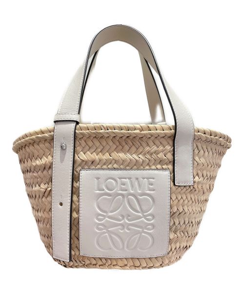 LOEWE（ロエベ）LOEWE (ロエベ) バスケットバッグスモール ベージュ×ホワイトの古着・服飾アイテム