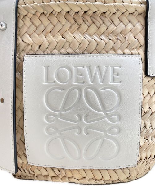 LOEWE（ロエベ）LOEWE (ロエベ) バスケットバッグスモール ベージュ×ホワイトの古着・服飾アイテム
