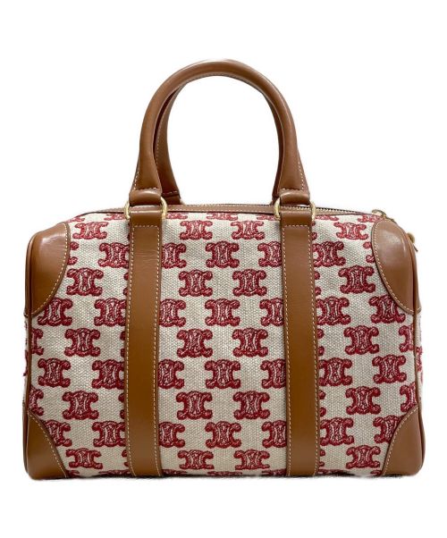 CELINE（セリーヌ）CELINE (セリーヌ) トリオンフエンブロイダリースモールボストン ブラウン サイズ:-の古着・服飾アイテム