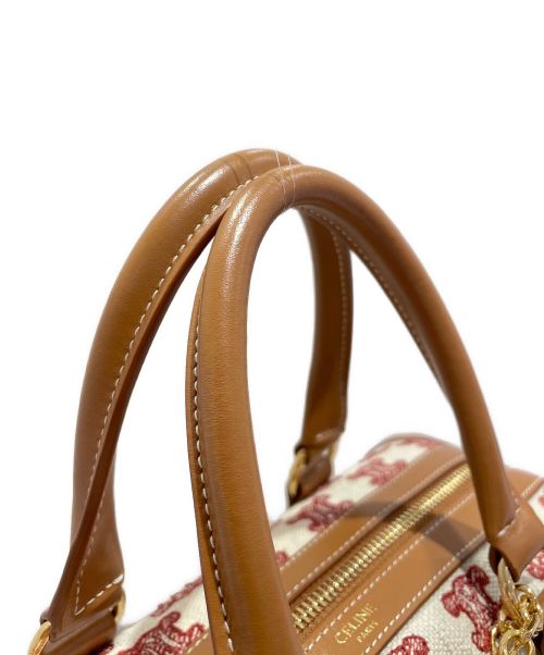 CELINE（セリーヌ）CELINE (セリーヌ) トリオンフエンブロイダリースモールボストン ブラウン サイズ:-の古着・服飾アイテム