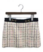 GUCCIグッチ）の古着「ツイードミニスカート」｜ホワイト