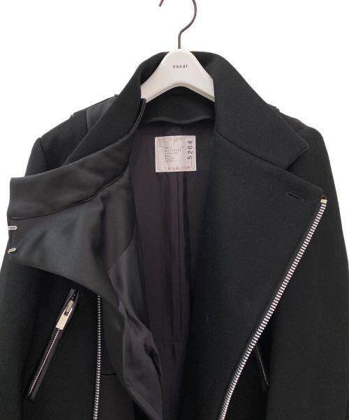 sacai（サカイ）sacai (サカイ) 2WAYビジューウールコート ブラック サイズ:1 未使用品の古着・服飾アイテム