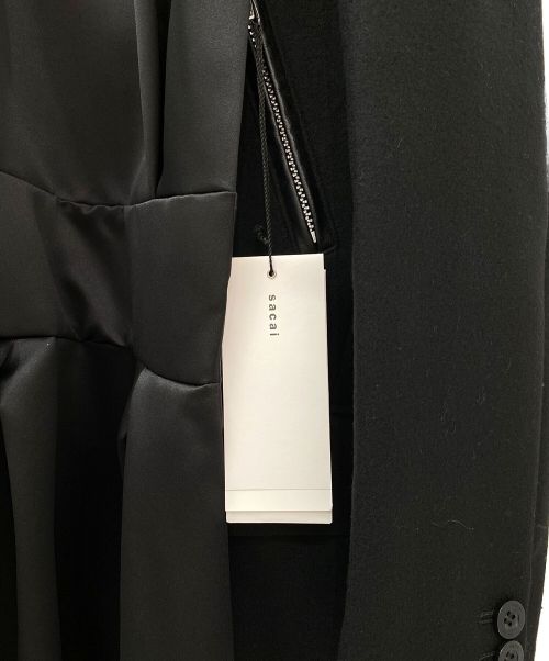 sacai（サカイ）sacai (サカイ) 2WAYビジューウールコート ブラック サイズ:1 未使用品の古着・服飾アイテム