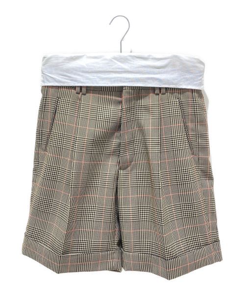 Maison Margiela（メゾンマルジェラ）Maison Margiela (メゾンマルジェラ) チェック柄ハーフパンツ ブラウン サイズ:38の古着・服飾アイテム