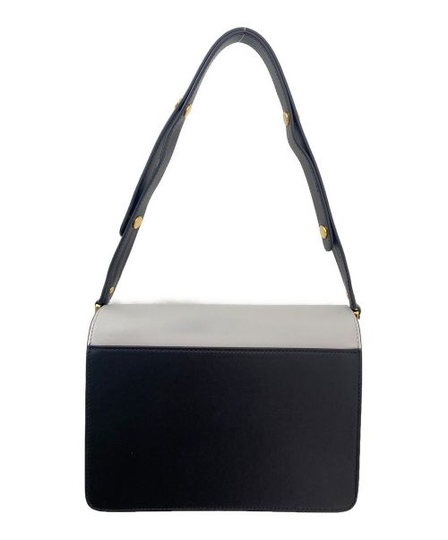 MARNI（マルニ）MARNI (マルニ) トランクミディアムレザーバッグ ブラック×ホワイト×ブラウン サイズ:Mediumの古着・服飾アイテム
