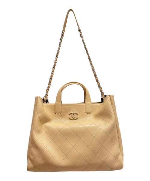 CHANEL（シャネル）CHANEL (シャネル) ラージショッピングバッグ ベージュ サイズ:-の古着・服飾アイテム