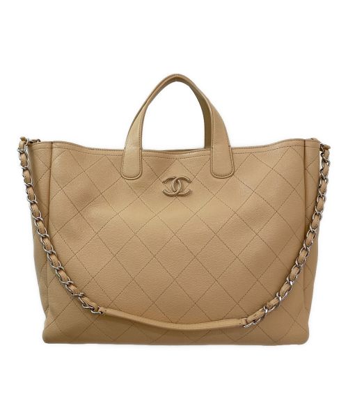 CHANEL（シャネル）CHANEL (シャネル) ラージショッピングバッグ ベージュ サイズ:-の古着・服飾アイテム