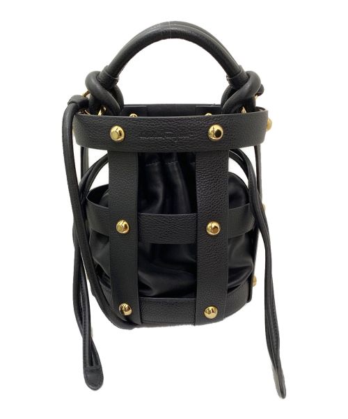 Salvatore Ferragamo（サルヴァトーレ フェラガモ）Salvatore Ferragamo (サルヴァトーレ フェラガモ) FERRAGAMO CAGE BAG ブラックの古着・服飾アイテム
