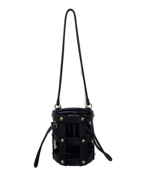 Salvatore Ferragamo（サルヴァトーレ フェラガモ）Salvatore Ferragamo (サルヴァトーレ フェラガモ) FERRAGAMO CAGE BAG ブラックの古着・服飾アイテム