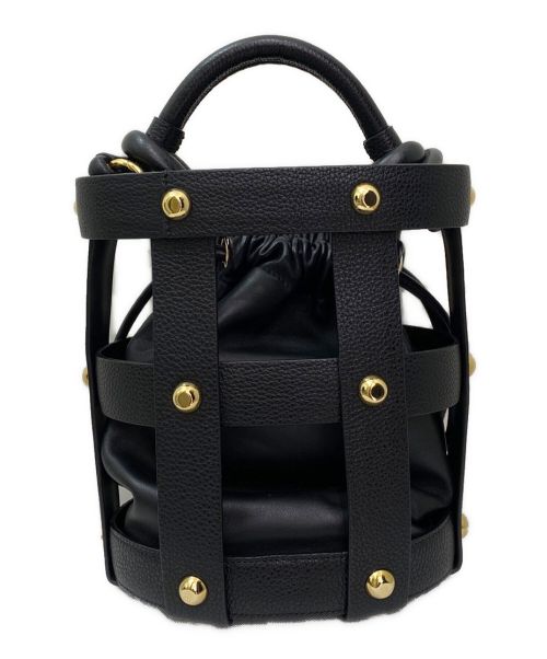Salvatore Ferragamo（サルヴァトーレ フェラガモ）Salvatore Ferragamo (サルヴァトーレ フェラガモ) FERRAGAMO CAGE BAG ブラックの古着・服飾アイテム