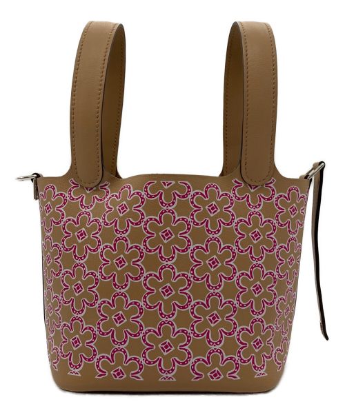 HERMES（エルメス）HERMES (エルメス) ピコタンロック ミクロ  チャイ/ローズ サイズ:ミクロ 未使用品の古着・服飾アイテム