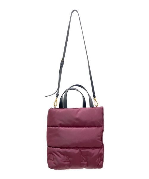 MARNI（マルニ）MARNI (マルニ) パテッドトートバッグ エンジ×ブラックの古着・服飾アイテム
