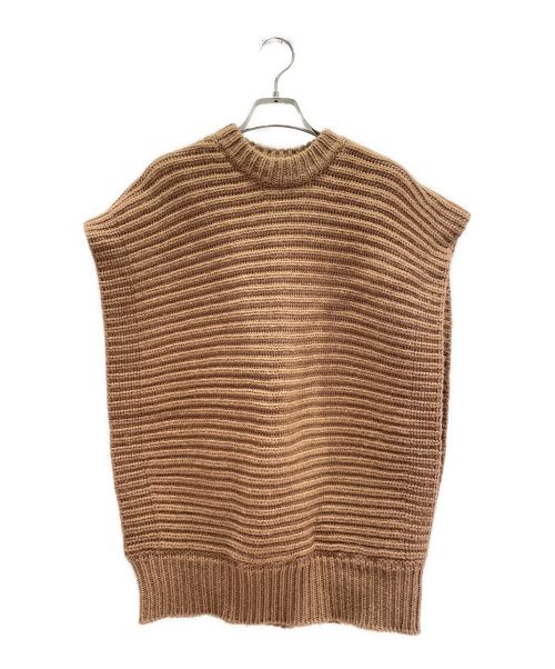 CELINE（セリーヌ）CELINE (セリーヌ) ノースリーブニット ブラウン サイズ:Sの古着・服飾アイテム