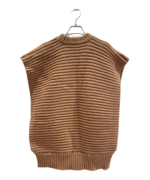 CELINE（セリーヌ）CELINE (セリーヌ) ノースリーブニット ブラウン サイズ:Sの古着・服飾アイテム