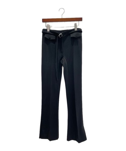 CELINE（セリーヌ）CELINE (セリーヌ) ベルト付きスラックス ブラック サイズ:36の古着・服飾アイテム