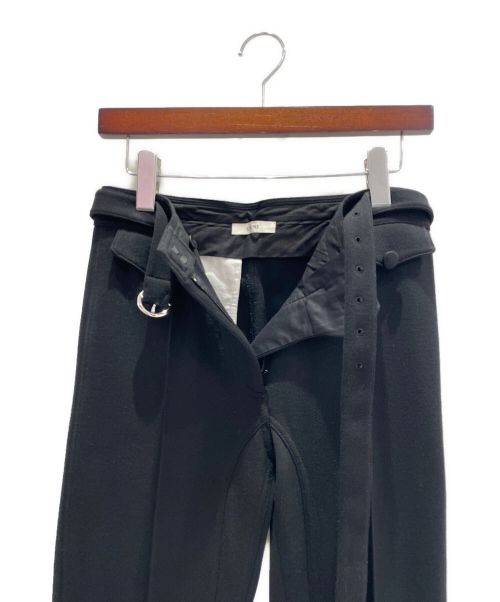 CELINE（セリーヌ）CELINE (セリーヌ) ベルト付きスラックス ブラック サイズ:36の古着・服飾アイテム