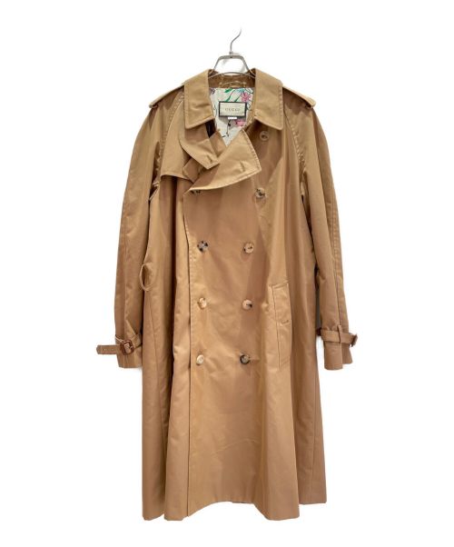 GUCCI（グッチ）GUCCI (グッチ) Floral Pattern Lining Trench Coat ベージュ サイズ:42の古着・服飾アイテム