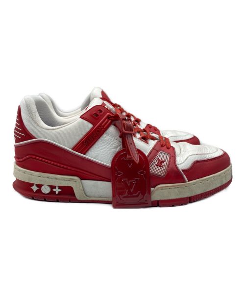 LOUIS VUITTON（ルイ ヴィトン）LOUIS VUITTON (ルイ ヴィトン) LVトレイナーライン ローカットスニーカー レッド サイズ:7の古着・服飾アイテム