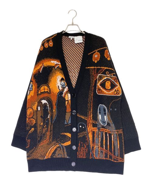 LOEWE（ロエベ）LOEWE (ロエベ) ロングニットカーディガン ブラック サイズ:Lの古着・服飾アイテム