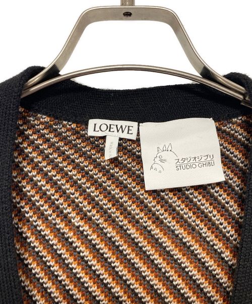 LOEWE（ロエベ）LOEWE (ロエベ) ロングニットカーディガン ブラック サイズ:Lの古着・服飾アイテム