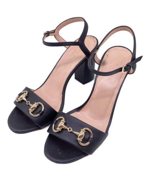 GUCCI（グッチ）GUCCI (グッチ) ホースビットサンダル ブラック サイズ:35 1/2の古着・服飾アイテム
