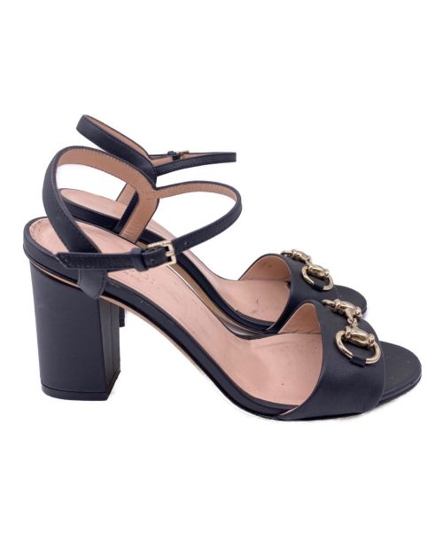 GUCCI（グッチ）GUCCI (グッチ) ホースビットサンダル ブラック サイズ:35 1/2の古着・服飾アイテム