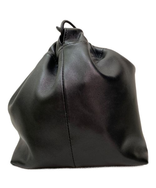 JIL SANDER（ジルサンダー）JIL SANDER (ジルサンダー) ドローストリングバッグ ブラックの古着・服飾アイテム