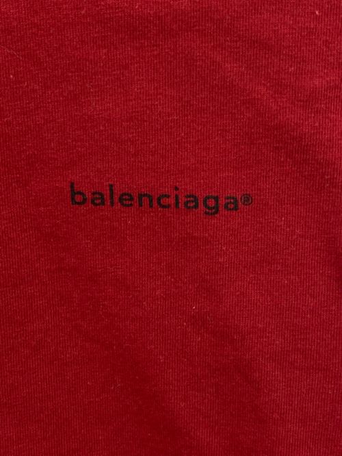 BALENCIAGA（バレンシアガ）BALENCIAGA (バレンシアガ) ロゴTシャツ バーガンディー サイズ:XXSの古着・服飾アイテム