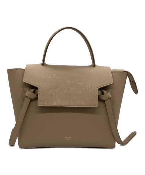 CELINE（セリーヌ）CELINE (セリーヌ) マイクロ ベルトバッグ ライトトープの古着・服飾アイテム