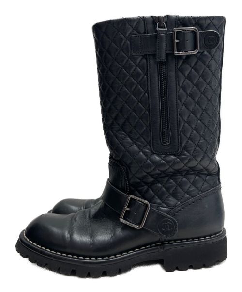 CHANEL（シャネル）CHANEL (シャネル) ココマークエンジニアブーツ ブラック サイズ:37の古着・服飾アイテム