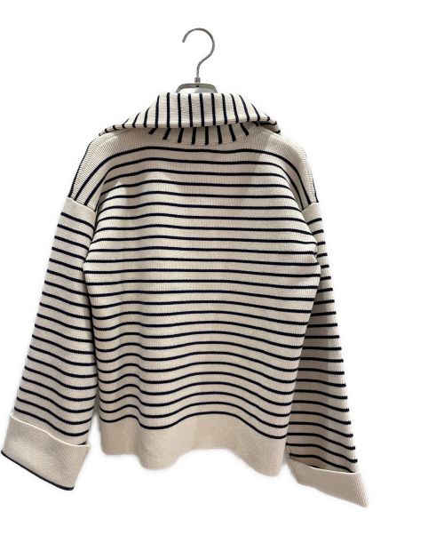 CELINE（セリーヌ）CELINE (セリーヌ) マリンボーダーニット アイボリー×ネイビー サイズ:Sの古着・服飾アイテム