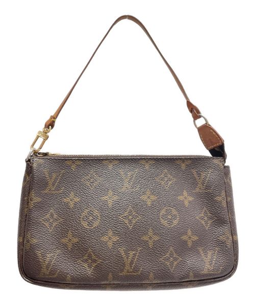 LOUIS VUITTON（ルイ ヴィトン）LOUIS VUITTON (ルイ ヴィトン) プレオウンド ポシェット アクセソワール ハンドバッグ ブラウンの古着・服飾アイテム