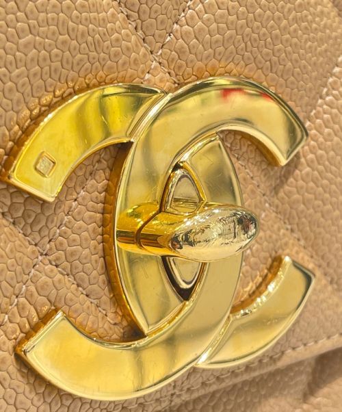 CHANEL（シャネル）CHANEL (シャネル) スクエアマトラッセショルダーバッグ ベージュ サイズ:ｰの古着・服飾アイテム