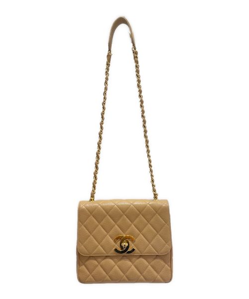 CHANEL（シャネル）CHANEL (シャネル) スクエアマトラッセショルダーバッグ ベージュ サイズ:ｰの古着・服飾アイテム