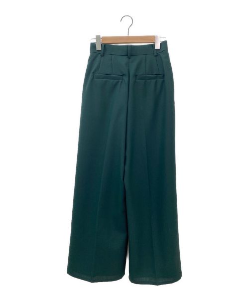 ENFOLD（エンフォルド）ENFOLD (エンフォルド) CENTER-PRESS WIDE TROUSERS グリーン サイズ:38 未使用品の古着・服飾アイテム
