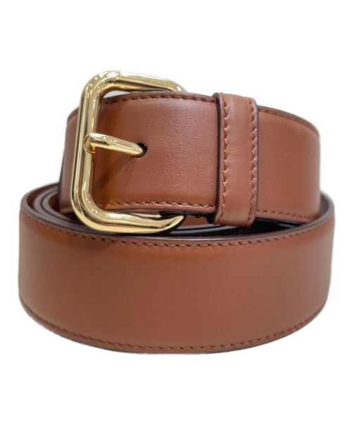 MIU MIU（ミュウミュウ）MIU MIU (ミュウミュウ) レザーベルト ブラウン サイズ:2の古着・服飾アイテム