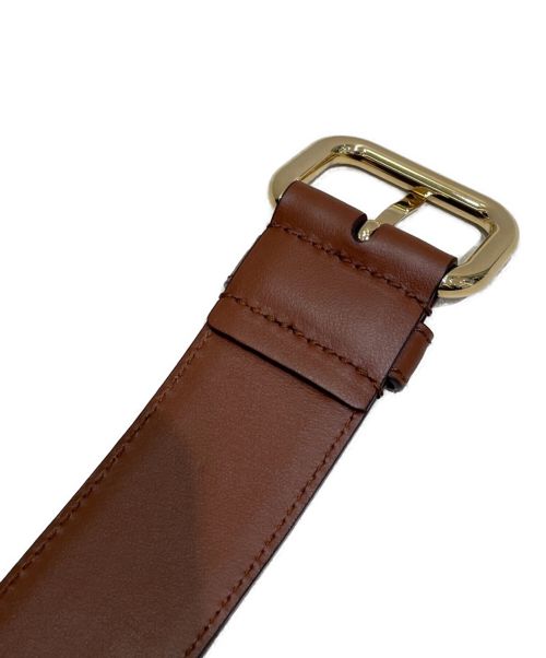 MIU MIU（ミュウミュウ）MIU MIU (ミュウミュウ) レザーベルト ブラウン サイズ:2の古着・服飾アイテム