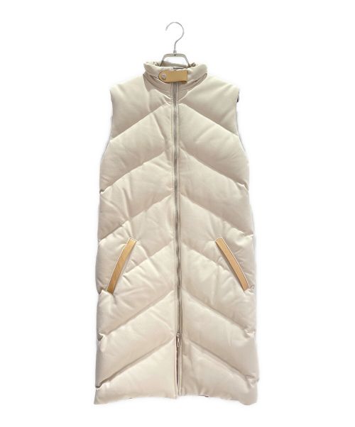 HERMES（エルメス）HERMES (エルメス) ロングダウンベスト アイボリー サイズ:34の古着・服飾アイテム