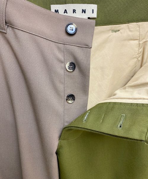 MARNI（マルニ）MARNI (マルニ) 22SS バイカラーカーゴパンツ オリーブ サイズ:48の古着・服飾アイテム