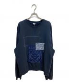 LOEWEロエベ）の古着「パッチワークアナグラム刺繍スウェット」｜ネイビー