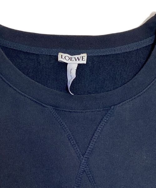 LOEWE（ロエベ）LOEWE (ロエベ) パッチワークアナグラム刺繍スウェット ネイビー サイズ:XLの古着・服飾アイテム