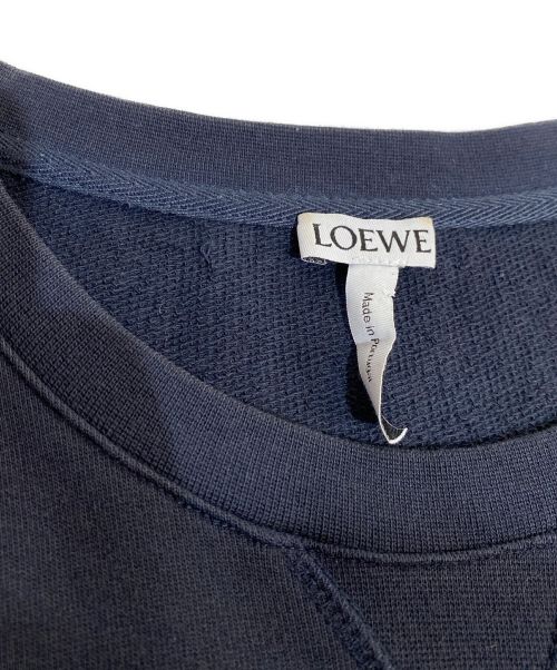 LOEWE（ロエベ）LOEWE (ロエベ) パッチワークアナグラム刺繍スウェット ネイビー サイズ:XLの古着・服飾アイテム