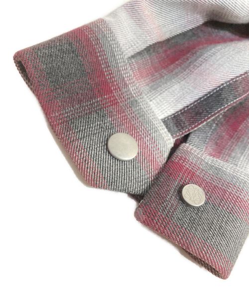 LOEWE（ロエベ）LOEWE (ロエベ) チェックシャツ グレー×レッド サイズ:XSの古着・服飾アイテム