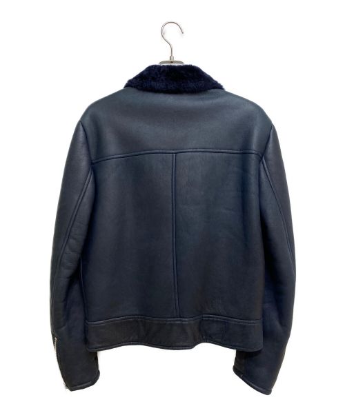 MARNI（マルニ）MARNI (マルニ) ボアレザージャケット ネイビー サイズ:48の古着・服飾アイテム